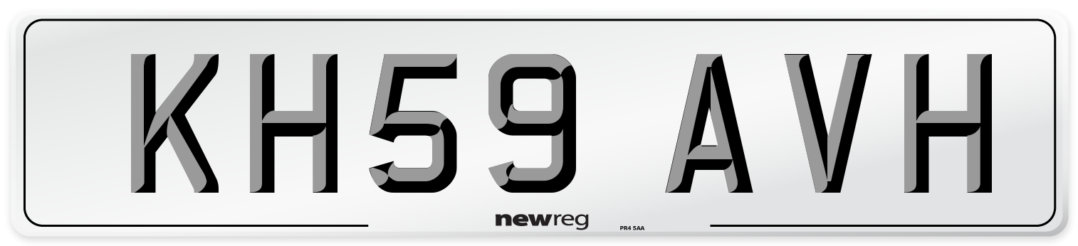 KH59 AVH Number Plate from New Reg